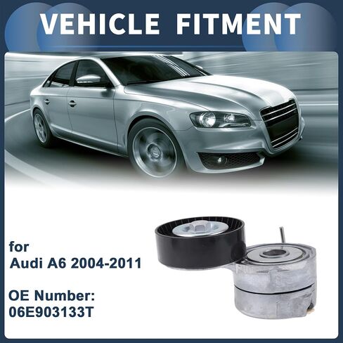 حزام توتر محرك حزام موتر تجميع البكرة لـ Audi A6 2004-2011 No.06E903133T Metal 1 PC in Saudi Arabia