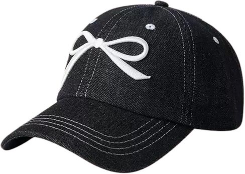 Bow Hat Y2k Baseball Cap Trucker Hats Women Coquette Aesthetic Preppy Sun Hat Cute Baseball Caps for Women in Kuwait