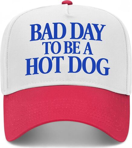 يوم سيء ليكون Hot Dog V2 عتيق الشاحنة قبعة | قبعة البيسبول Snapback Premium للرجال والنساء in Kuwait