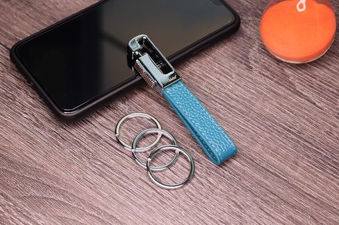 Mehr Keychain - حامل حلقة مفتاح قابلة للفصل الجلود ، سلسلة مفاتيح Valet للسيارات KC8 (أسود) in Saudi Arabia