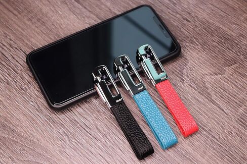Mehr Keychain - حامل حلقة مفتاح قابلة للفصل الجلود ، سلسلة مفاتيح Valet للسيارات KC8 (أسود) in Saudi Arabia