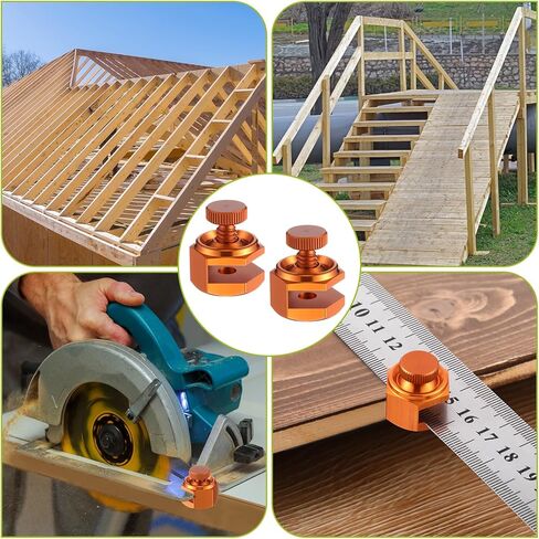 4 Pack Stair/Square Gauge Set for Framing Square, Stair Stringer Layout Tool for Circular Saw, Carpentry Squares and Rafter Layout, Aluminum Alloy Stair Gauge Tool in Kuwait