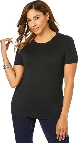 Jessica London Women's Plus Size Fine Gauge Crewneck Shell in Saudi Arabia