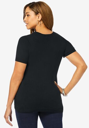 Jessica London Women's Plus Size Fine Gauge Crewneck Shell in Saudi Arabia