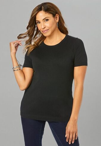 Jessica London Women's Plus Size Fine Gauge Crewneck Shell in Saudi Arabia