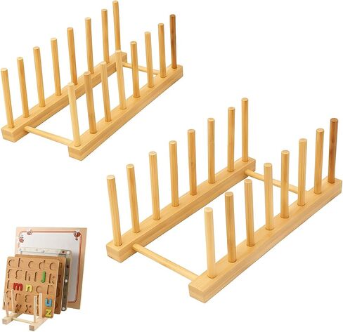 Wooden Puzzle Storage Rack, 2 Pcs Puzzle Organizer Puzzle Holder Rack, Jigsaw Puzzle Storage Rack Organizer Shelf for Adults Craft Collection Lovers in Saudi Arabia