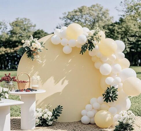 Lavender Round Backdrop Cover 7.2 FT Spandex Round Arch Cover Fitted Stretch Wedding Arch Backdrop Cover for Baby Shower Bridal Shower Birthday Party Gender Reveal Backdrop Decoration in Kuwait
