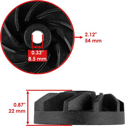 Caltric Water Pump Impeller Compatible with Polaris 800 PRO-RMK 155 163 3in LE Terrain Dominator 2011-2020 in Saudi Arabia