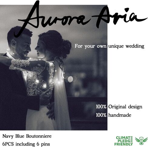 Auroraaria Dusty Rose Boutonniere للرجال ، مجموعة من 6 ، Groom Boutonniere لحفل الزفاف ، الذكرى السنوية ، العودة للوطن ، حفل عشاء رسمي ، ديكور الزفاف ، روز المتربة الاصطناعية in Kuwait