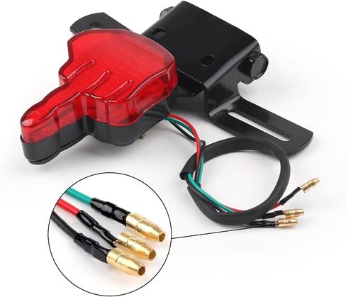 Areyourshop Finger LED Break Tail Light Taillamp w/Plate Brake Tail Light for Car, for Harley for YAMAHA, for HONDA, for SUZUKU, for KAWASAKI Chopper Bobber, Dual Sport Bikes, Motorcycles, Dirt Bikes in Saudi Arabia