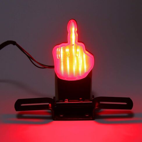 Areyourshop Finger LED Break Tail Light Taillamp w/Plate Brake Tail Light for Car, for Harley for YAMAHA, for HONDA, for SUZUKU, for KAWASAKI Chopper Bobber, Dual Sport Bikes, Motorcycles, Dirt Bikes in Saudi Arabia