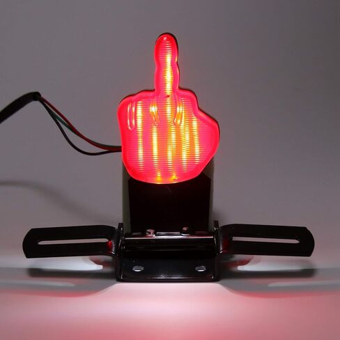 Areyourshop Finger LED Break Tail Light Taillamp w/Plate Brake Tail Light for Car, for Harley for YAMAHA, for HONDA, for SUZUKU, for KAWASAKI Chopper Bobber, Dual Sport Bikes, Motorcycles, Dirt Bikes in Saudi Arabia