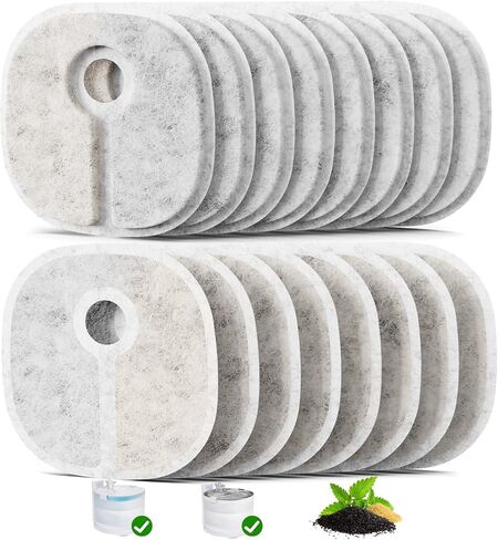 Cat Water Fountain Filter Compatible with E1+ & E1 Pumpless Cat Water Fountain, Triple Filtration System Pet Fountain Filter Replacement for Dogs And Cats (16 Pack) in Saudi Arabia