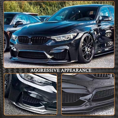 McArcar Kit Carbon Carbon Lip Front Lip متوافق مع 2015-2020 BMW F80 F82 M3 M4 Front Flumber Bumber Lower Protector Dam Dam Cann in Saudi Arabia