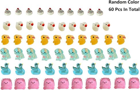 FANIX 20 pcs Luminous Mini Resin Pig,Miniature Pig Glow in The Dark，Landscape DIY Terrarium Home Decor in Saudi Arabia