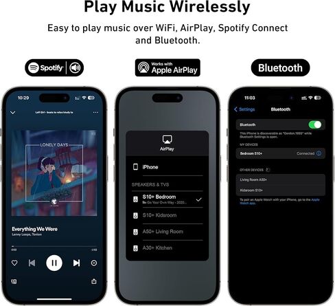 ARYLIC S10+ AirPlay Audio Receiver ، Stereo MultiRoom مع SPDIF OUT ، WIFI & Bluetooth Music Treamer ، Prepars HD Lostless Music من Spotify ، Amazon Music ، Tidal E. إلخ. in Kuwait