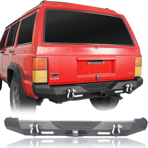 HOOKE ROAD CHEROKEE الصلب الخلفي المصد الخلفي مع عقبات المتلقي لجيب شيروكي XJ 1984-2001 in Saudi Arabia
