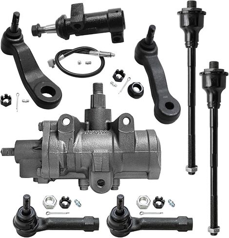 Detroit Axle - 8pc مجموعة علبة التروس الأمامية لـ Chevy GMC Silverado Sierra Sierra Sildurban Avalanche 1500 Escalade ، Bowy Steering Gear Box in Saudi Arabia