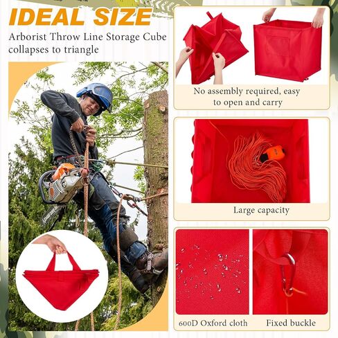 3 Pcs Arborist Throw Line Kit and Cube Bundle 64L Folding Arborist Throw Line Storage Cube, 15 oz Arborist Throw Weight Bag, 164 ft Polyester Rope Arborist Equipment for Tree Work Limb Throwing in Saudi Arabia