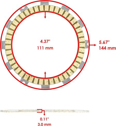 احتكاك القابض في Caltric W/Steel Plates Springs Gasket Kit متوافق مع Kawasaki KX125 1997 1998 1999 2000 2001 2002 in Saudi Arabia