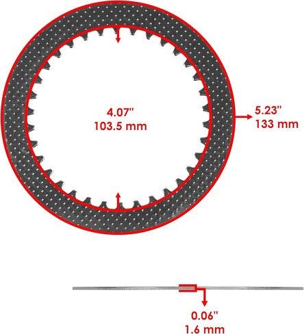 احتكاك القابض في Caltric W/Steel Plates Springs Gasket Kit متوافق مع Kawasaki KX125 1997 1998 1999 2000 2001 2002 in Saudi Arabia