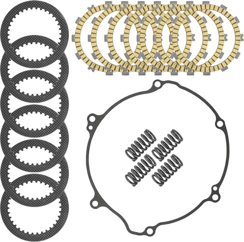 احتكاك القابض في Caltric W/Steel Plates Springs Gasket Kit متوافق مع Kawasaki KX125 1997 1998 1999 2000 2001 2002 in Saudi Arabia