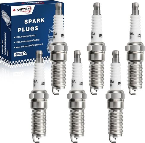 Iridium Spark Plugs 6 Pack 4344 LTR5IX-11 Fits for 2014-2020 Chevy Silverado 1500 4.3 V6 GMC Sierra, 2002-2009 Chevrolet Trailblazer Envoy 4.2, 2007-2012 Ford Edge Flex Taurus 3.5L, 5019 LTR5GP in Saudi Arabia