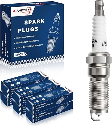 Iridium Spark Plugs 6 Pack 4344 LTR5IX-11 Fits for 2014-2020 Chevy Silverado 1500 4.3 V6 GMC Sierra, 2002-2009 Chevrolet Trailblazer Envoy 4.2, 2007-2012 Ford Edge Flex Taurus 3.5L, 5019 LTR5GP in Saudi Arabia