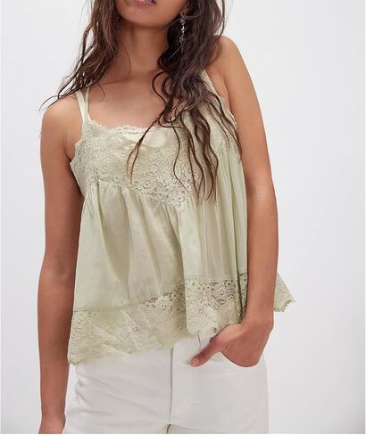 Women Sleeveless Tank Tops Lace Solid Color See Through Spaghetti Strap Cami Shirts V Neck Backless Smocked Tops in Kuwait