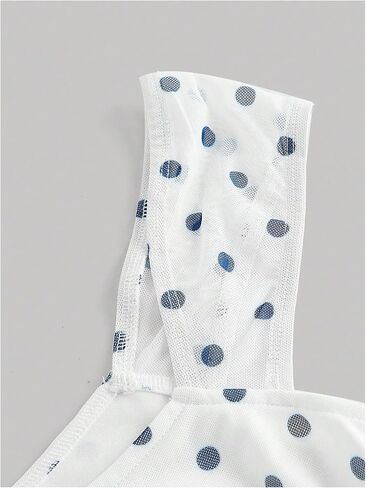 Milumia Women's Polka Dot Tops Cute Square Neck Asymmetrical Hem Tank Top in Saudi Arabia