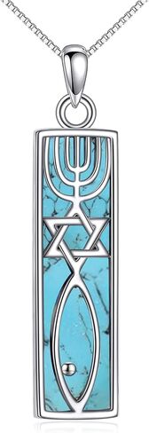 بار الفضة الاسترليني قلادة قلادة مسيحي مسيحي mezuzah/celtic عقدة/جبل/ثيلي/توليب هدايا المجوهرات للنساء الرجال in Kuwait