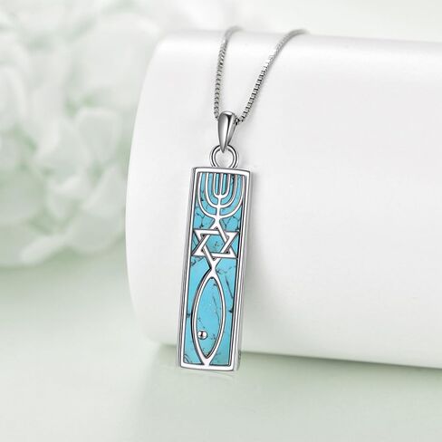 بار الفضة الاسترليني قلادة قلادة مسيحي مسيحي mezuzah/celtic عقدة/جبل/ثيلي/توليب هدايا المجوهرات للنساء الرجال in Kuwait
