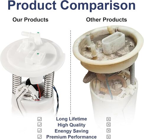 Electric Fuel Pump Module Assembly Compatible with 2003-2014 Nissan Murano V6 3.5L GAS 2 Tube Ports Left Side Replace E8536M P76359M 170401AA0A VANBOL0158 with Sending Unit O-ring in Saudi Arabia