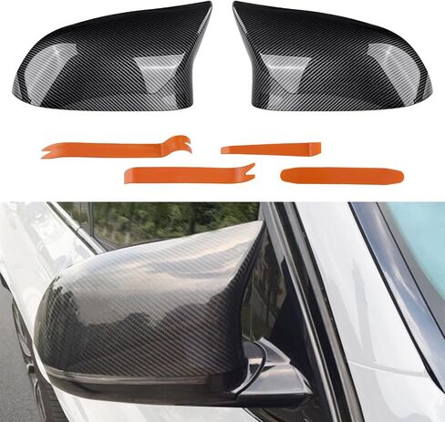JDMON Replacement for Door Rearview Mirror Cover Cap BMW X3 F25 X4 F26 X5 F15 X6 F16 2014 2015 2016 2017 2018 Side Mirror Cover Cap Trim (Carbon Fiber) in Saudi Arabia