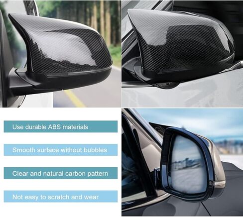 JDMON Replacement for Door Rearview Mirror Cover Cap BMW X3 F25 X4 F26 X5 F15 X6 F16 2014 2015 2016 2017 2018 Side Mirror Cover Cap Trim (Carbon Fiber) in Saudi Arabia