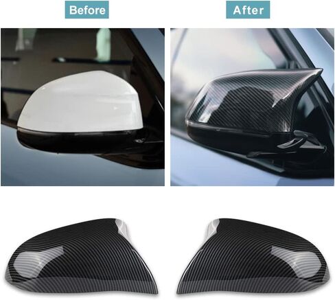 JDMON Replacement for Door Rearview Mirror Cover Cap BMW X3 F25 X4 F26 X5 F15 X6 F16 2014 2015 2016 2017 2018 Side Mirror Cover Cap Trim (Carbon Fiber) in Saudi Arabia