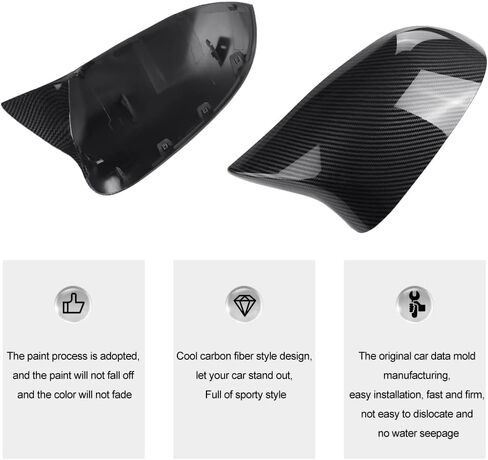 JDMON Replacement for Door Rearview Mirror Cover Cap BMW X3 F25 X4 F26 X5 F15 X6 F16 2014 2015 2016 2017 2018 Side Mirror Cover Cap Trim (Carbon Fiber) in Saudi Arabia