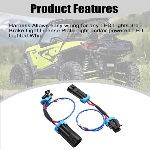 Gxarts 2pc PowerSports أحزمة الأسلاك تسخير Fang Lights ملحق الضوء متوافق مع Polaris RZR Turbo S XP4 1000 XP 2019 2020 2021 in Saudi Arabia