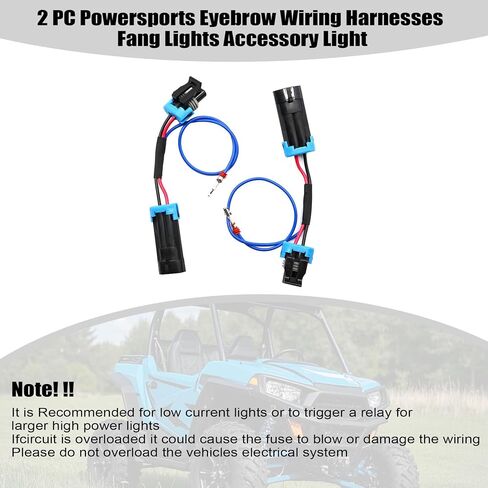 Gxarts 2pc PowerSports أحزمة الأسلاك تسخير Fang Lights ملحق الضوء متوافق مع Polaris RZR Turbo S XP4 1000 XP 2019 2020 2021 in Saudi Arabia
