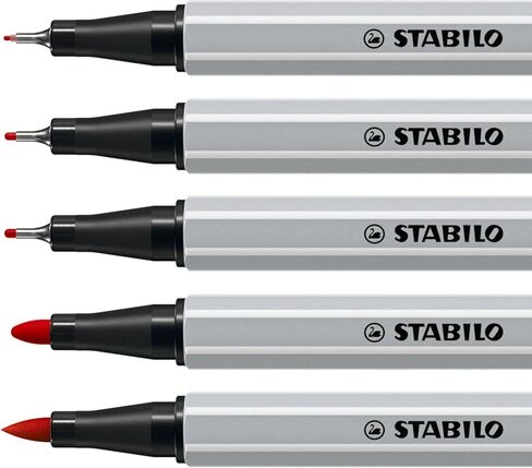 Stabilo Multi -Tip Pen Tips Tips - 50 قطعة مجموعة من القصدير المعدنية - 10 ألوان متنوعة - الرسم الفني ، التوضيح ، الرسم ، الكتابة ، الحروف in Saudi Arabia
