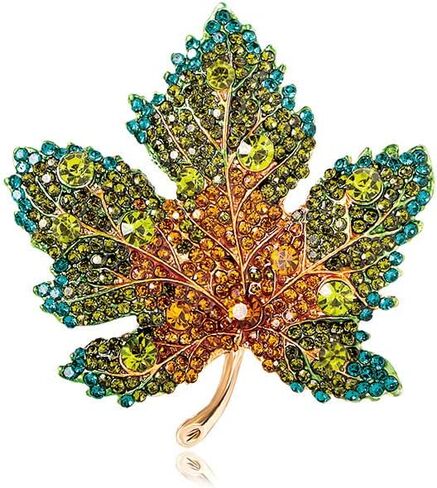 راينستون كبير القيقب من الورقة بروش دبوس للنساء رجال أزياء كريستال حساسة حفل زفاف الخريف الحفلات الحفلات دبابيس الطية دبابيس إكسسوارات الفستان الأنيقة مجوهرات هدية عيد ميلاد عيد ميلاد مهرجان عيد الميلاد in Kuwait