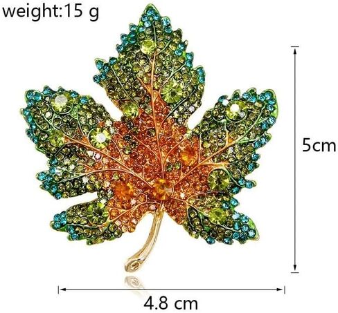 راينستون كبير القيقب من الورقة بروش دبوس للنساء رجال أزياء كريستال حساسة حفل زفاف الخريف الحفلات الحفلات دبابيس الطية دبابيس إكسسوارات الفستان الأنيقة مجوهرات هدية عيد ميلاد عيد ميلاد مهرجان عيد الميلاد in Kuwait