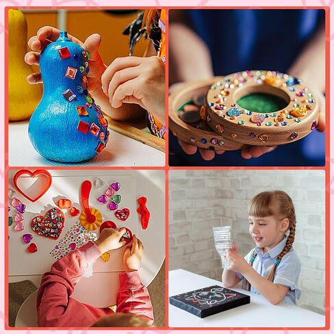 Gem Stickers，2374 Pcs Rhinestone Stickers Self Adhesive, Multiple Shapes and Sizes, Suitable for Make-up, DIY, Stick on Gems for Crafts in Saudi Arabia
