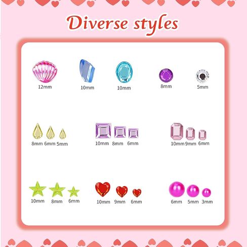 Gem Stickers，2374 Pcs Rhinestone Stickers Self Adhesive, Multiple Shapes and Sizes, Suitable for Make-up, DIY, Stick on Gems for Crafts in Saudi Arabia