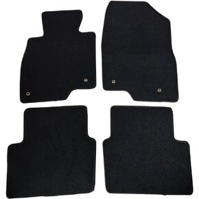 الحصير الأرضية متوافقة مع 2014-2018 Mazda 3 ، الحصير التركيز المصنع السجاد الأمامي والخلفي الأسود 4pc نايلون من Ikon Motorsports ، 2015 2016 2017 in Kuwait