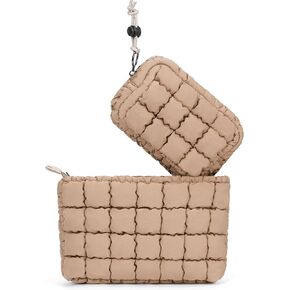 حقيبة مكياج مبطن وحقبة بطاقة zip zip buck buffer cosmetic bag travel cute makeup bage mini pres in Kuwait