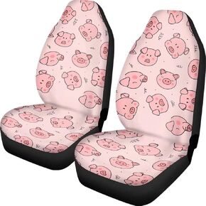 Dellukee Auto Front Car Seat Covers Seats 2 PCS Skull Print Universal Bucket Interior Accessories Decoration fits Most Cars, SUVs, Trucks, and Vans in Saudi Arabia