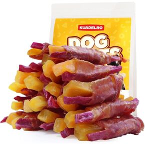Dog Treats Chicken Wrapped Double Sweet Potato, Real Chicken Jerky Dog Treats High Protein Dog Training Treats Dog Snacks Dog Chews for Small Medium Large Dog 10.54oz in Kuwait