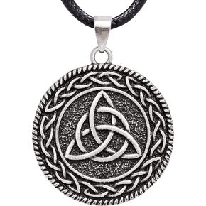 HAQUIL Triquetra Necklace, Celtic Knot Triquetra Pendant, Celtic Jewelry Gift for Men and Women in Saudi Arabia