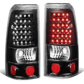 Auto Dynasty LED Tail Lights Compatible with 1999-2003 Chevy Silverado GMC Sierra 1500 2500HD 3500HD, Reverse Brake Lamp, Driver and Passenger Side, Chrome Housing Clear Lens in Saudi Arabia
